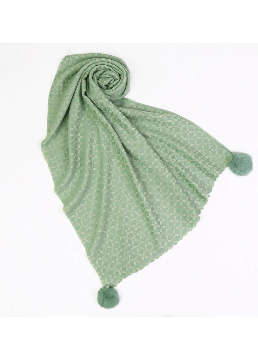 Abaya pk  Woolen  Hijab ABA22WH GREEN TRANSVERSE - Woolen Hijabs