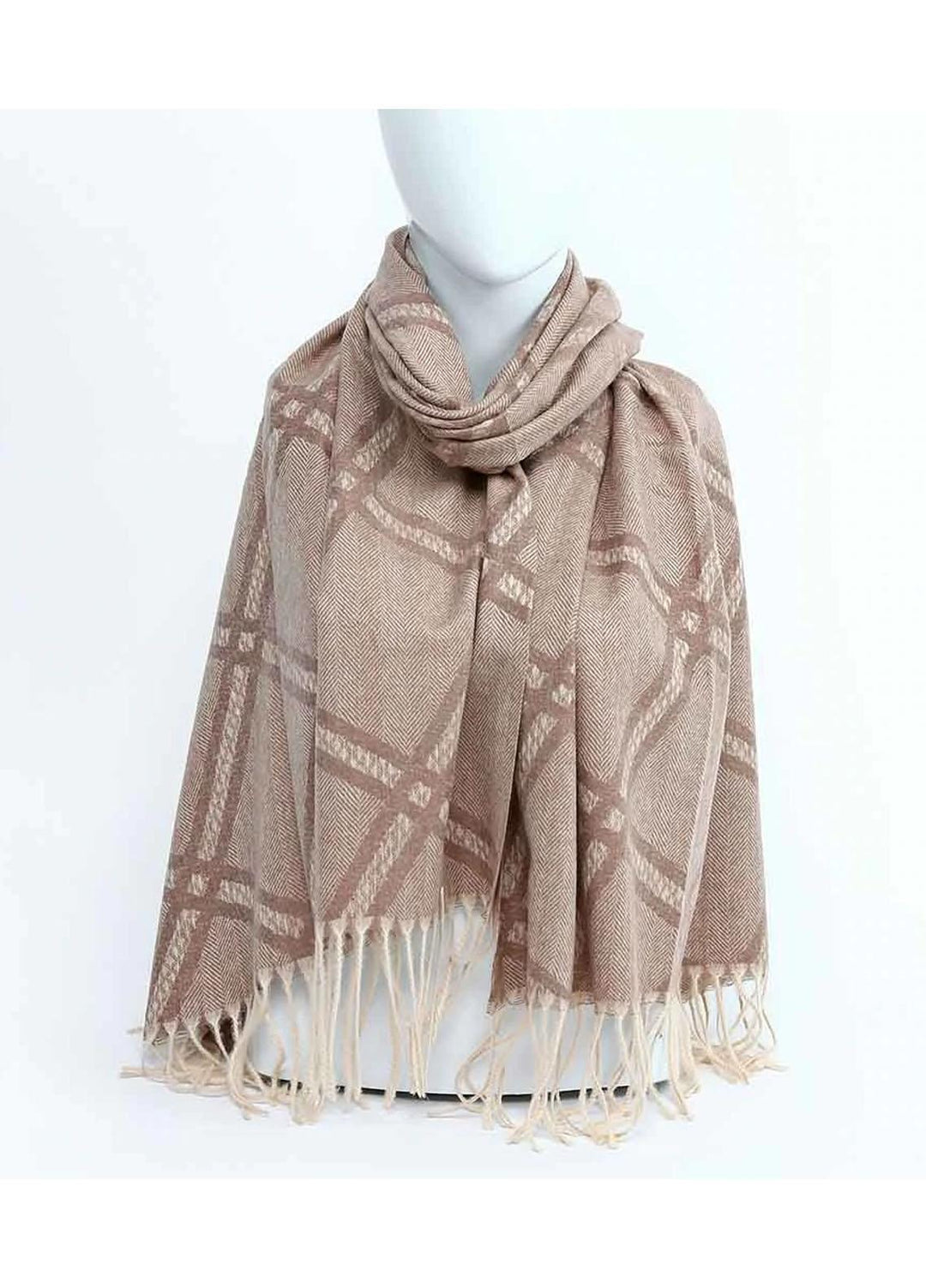 Abaya pk  Cashmere  Hijab ABA22WH NUTBROWN WOOLEN - Woolen Hijabs