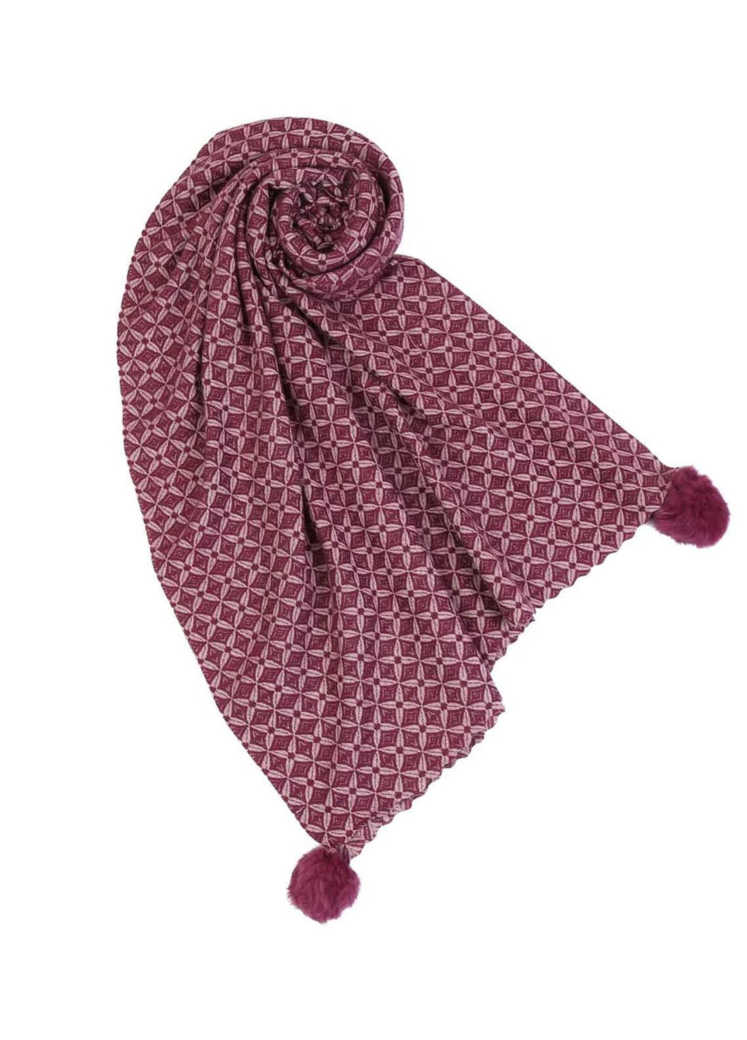 Abaya pk  Woolen  Hijab ABA22WH MAROON TRANSVERSE - Woolen Hijabs