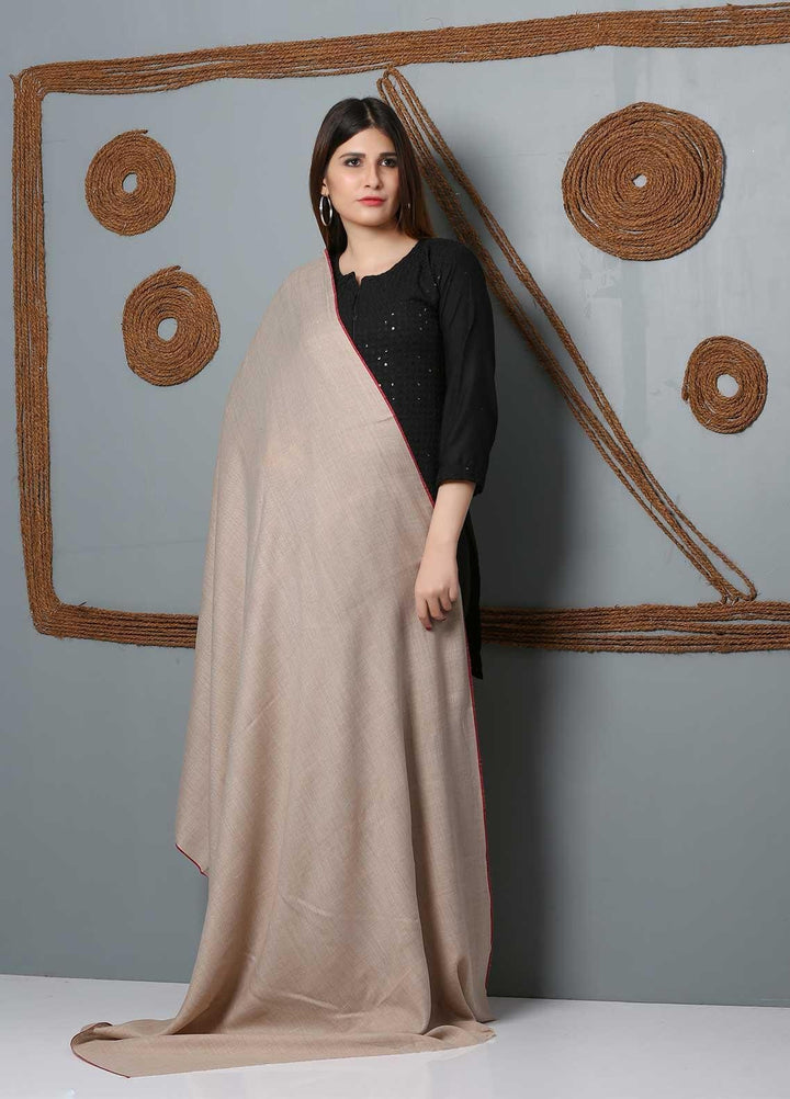 Sanaulla Exclusive Range Plain Woolen  Shawl SU21SH 334160 - Woolen Shawls