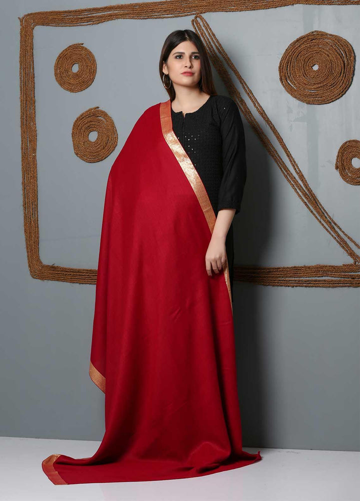 Sanaulla Exclusive Range Plain Woolen  Shawl SU21SH 334180 - Woolen Shawls