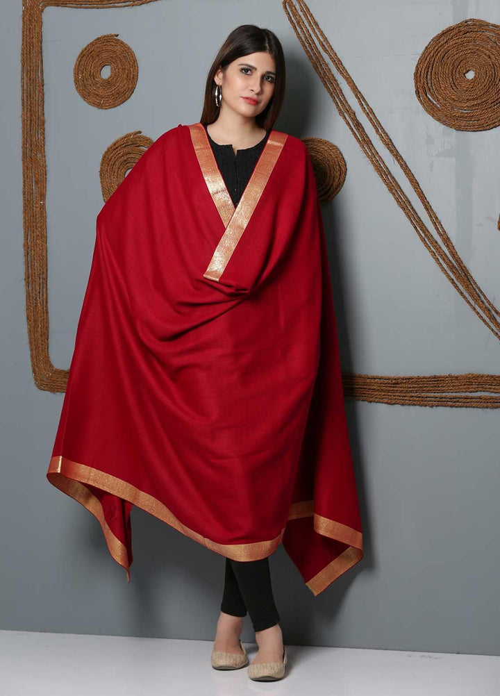 Sanaulla Exclusive Range Plain Woolen  Shawl SU21SH 334180 - Woolen Shawls