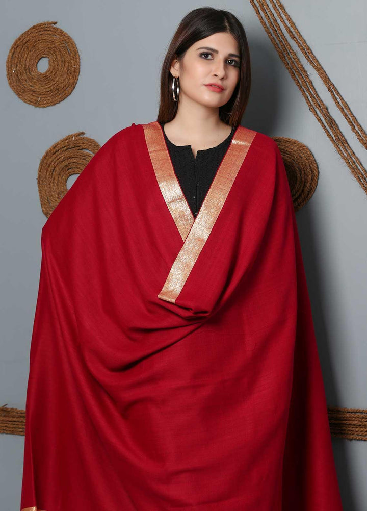 Sanaulla Exclusive Range Plain Woolen  Shawl SU21SH 334180 - Woolen Shawls