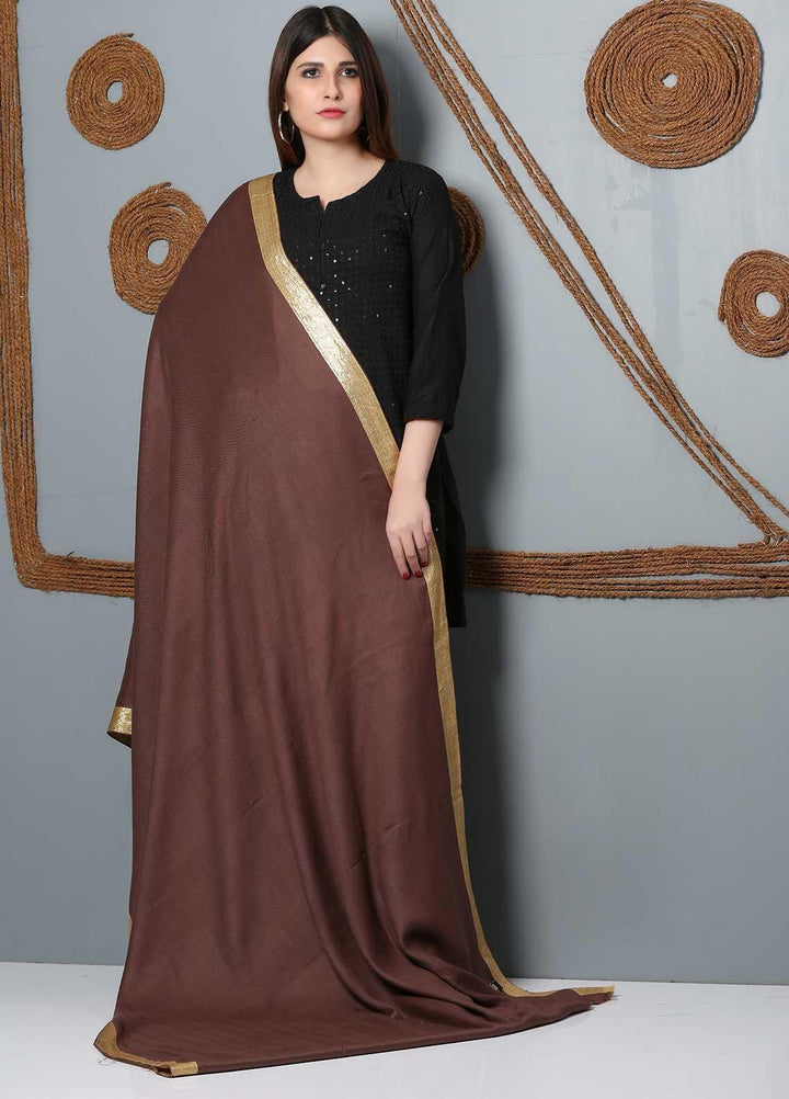 Sanaulla Exclusive Range Plain Woolen  Shawl SU21SH 334186 - Woolen Shawls