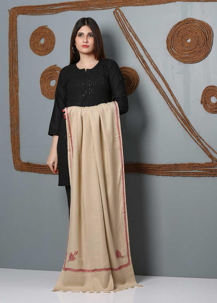 Sanaulla Exclusive Range Embroidered Woolen  Shawl SU21SH 334192 - Woolen Shawls