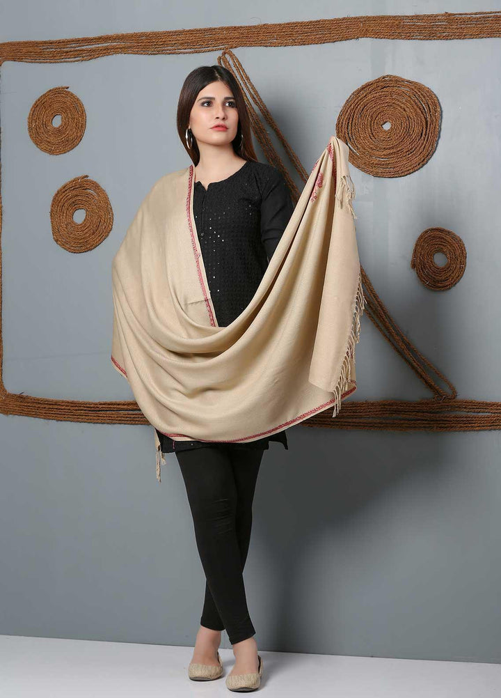 Sanaulla Exclusive Range Embroidered Woolen  Shawl SU21SH 334192 - Woolen Shawls
