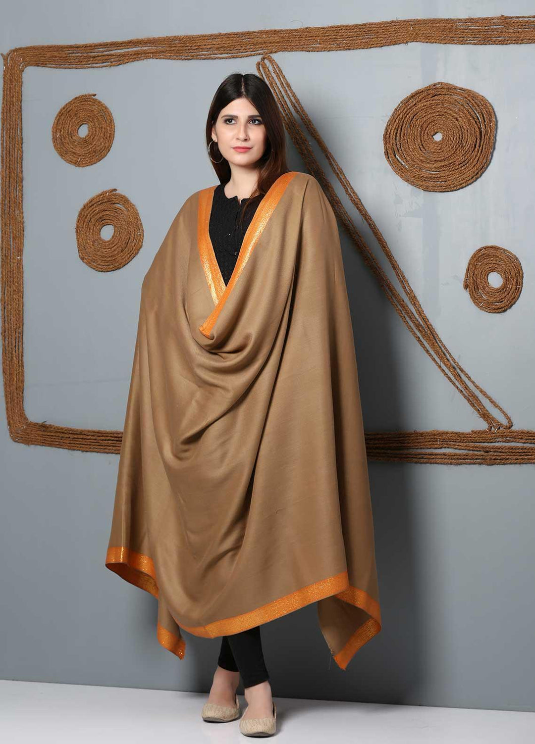 Sanaulla Exclusive Range Embroidered Woolen  Shawl SU21SH 334196 - Woolen Shawls