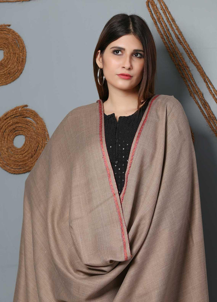 Sanaulla Exclusive Range Embroidered Woolen  Shawl SU21SH 334238 - Woolen Shawls