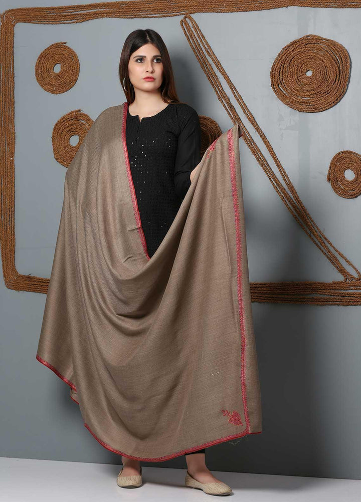 Sanaulla Exclusive Range Embroidered Woolen  Shawl SU21SH 334239 - Woolen Shawls