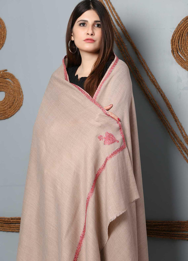 Sanaulla Exclusive Range Embroidered Woolen  Shawl SU21SH 334240 - Woolen Shawls