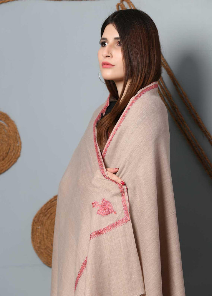 Sanaulla Exclusive Range Embroidered Woolen  Shawl SU21SH 334240 - Woolen Shawls