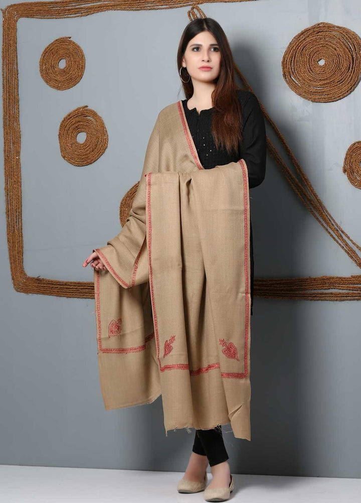 Sanaulla Exclusive Range Embroidered Woolen  Shawl SU21SH 334241 - Woolen Shawls
