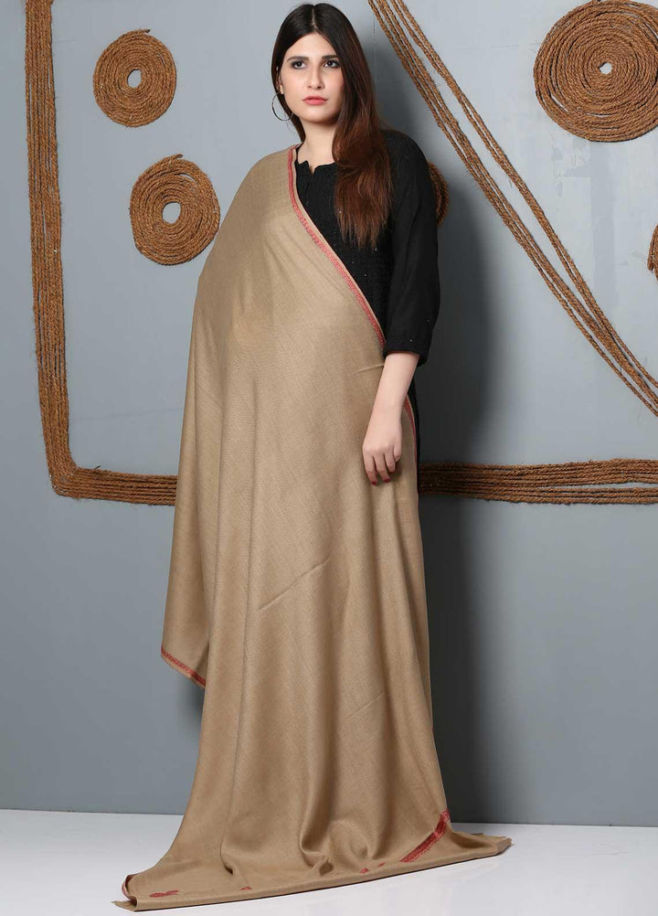Sanaulla Exclusive Range Embroidered Woolen  Shawl SU21SH 334241 - Woolen Shawls