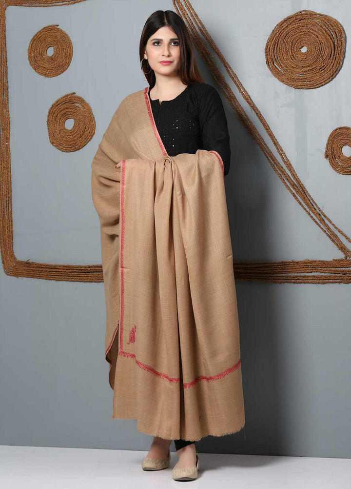 Sanaulla Exclusive Range Embroidered Woolen  Shawl SU21SH 334242 - Woolen Shawls