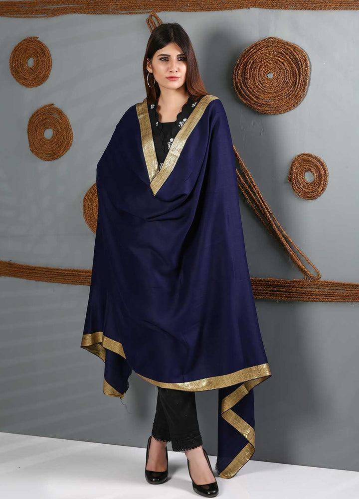 Sanaulla Exclusive Range Embroidered Woolen  Shawl SU21WS 334182 - Woolen Shawls