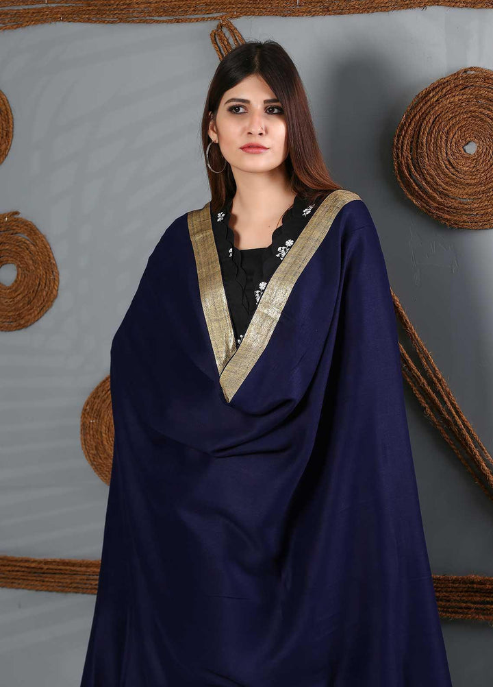 Sanaulla Exclusive Range Embroidered Woolen  Shawl SU21WS 334182 - Woolen Shawls