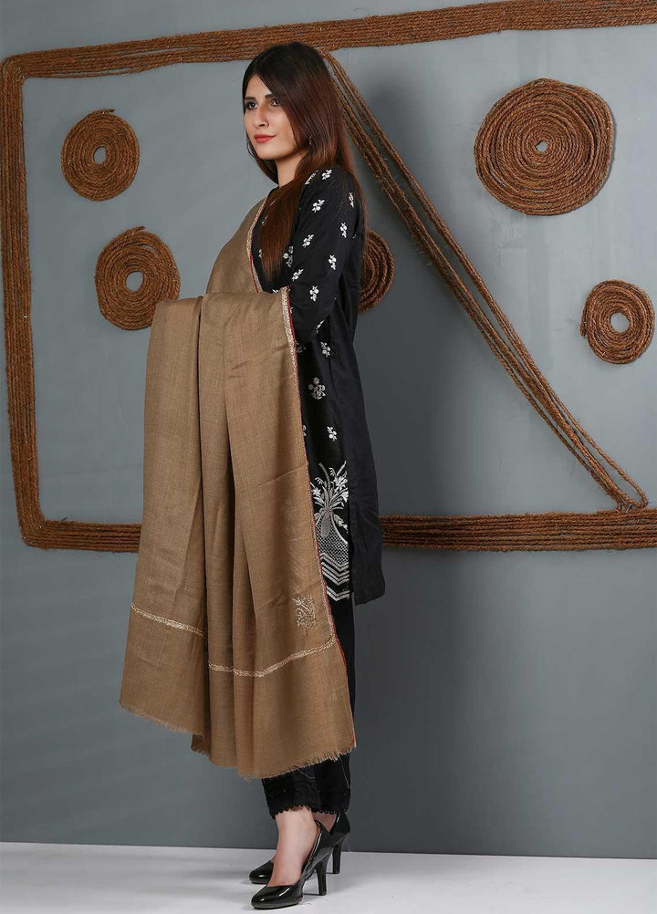 Sanaulla Exclusive Range Embroidered Woolen  Shawl SU21WS 334204 - Woolen Shawls