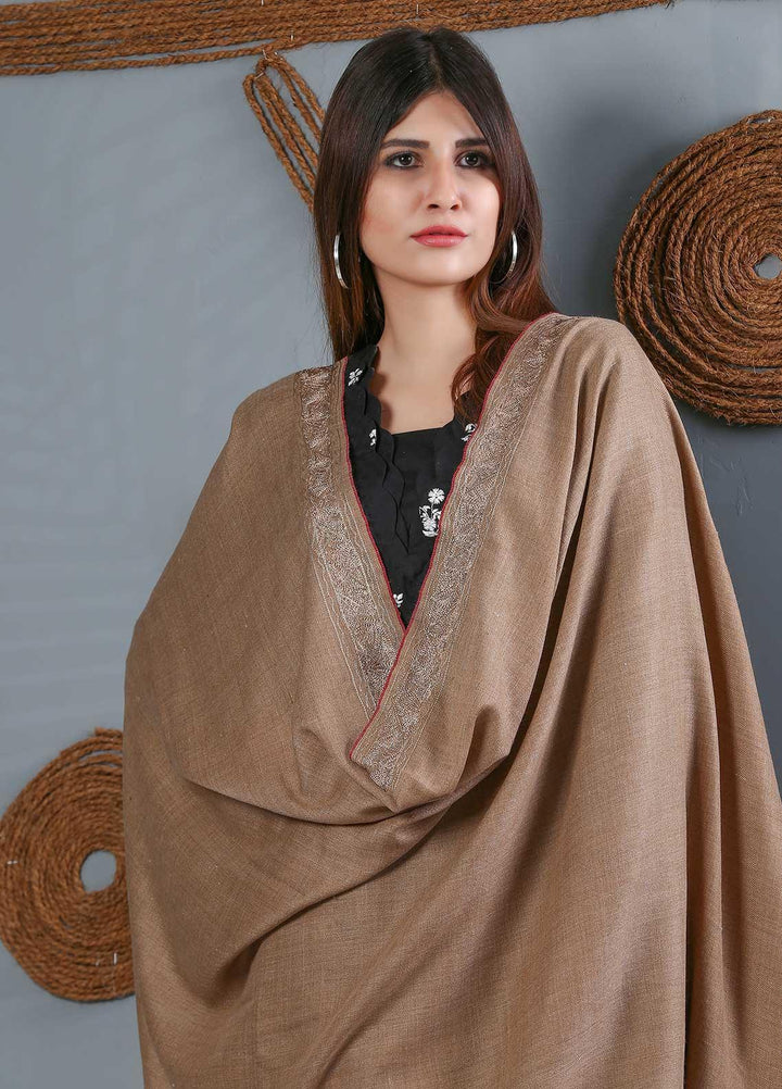 Sanaulla Exclusive Range Embroidered Woolen  Shawl SU21WS 334233 - Woolen Shawls
