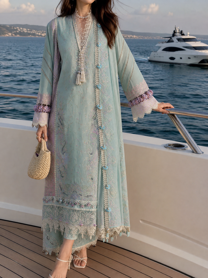 Ariya by Kanwal Malik Unstitched Embroidered Luxury Lawn 3 Piece Suit KM26UA D-3 ELIANA - Summer Collection