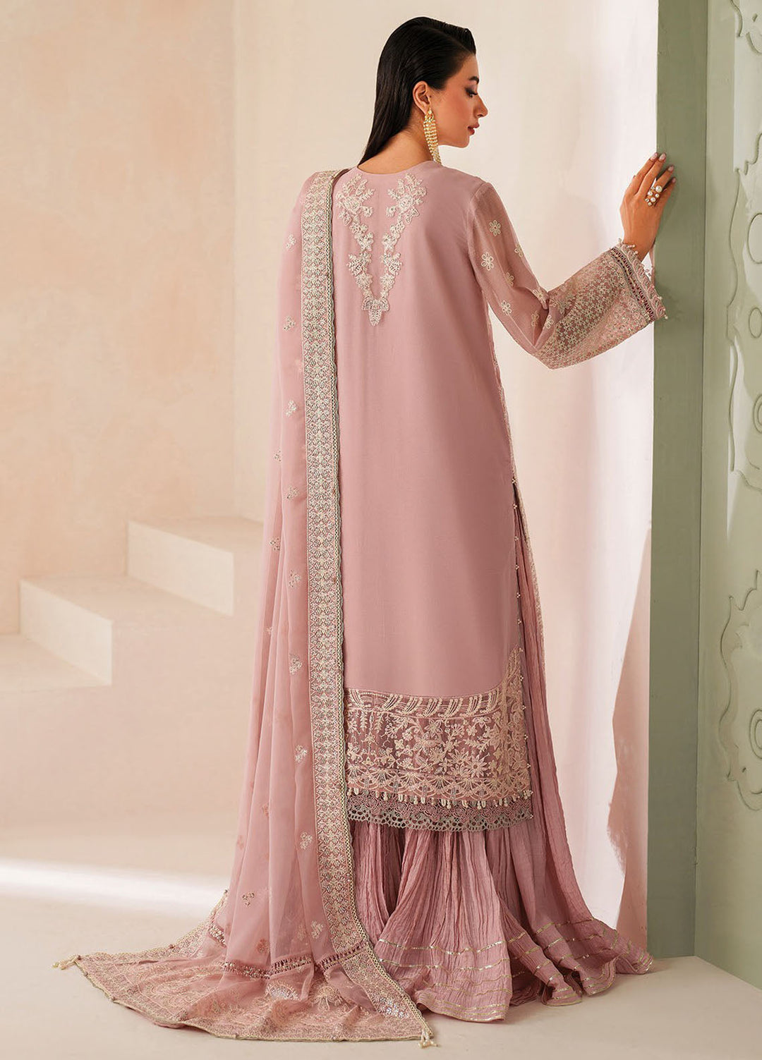 Xenia Embroidered Chiffon Suits Unstitched 3 Piece XE25LU D-02 Anira - Formals Collection