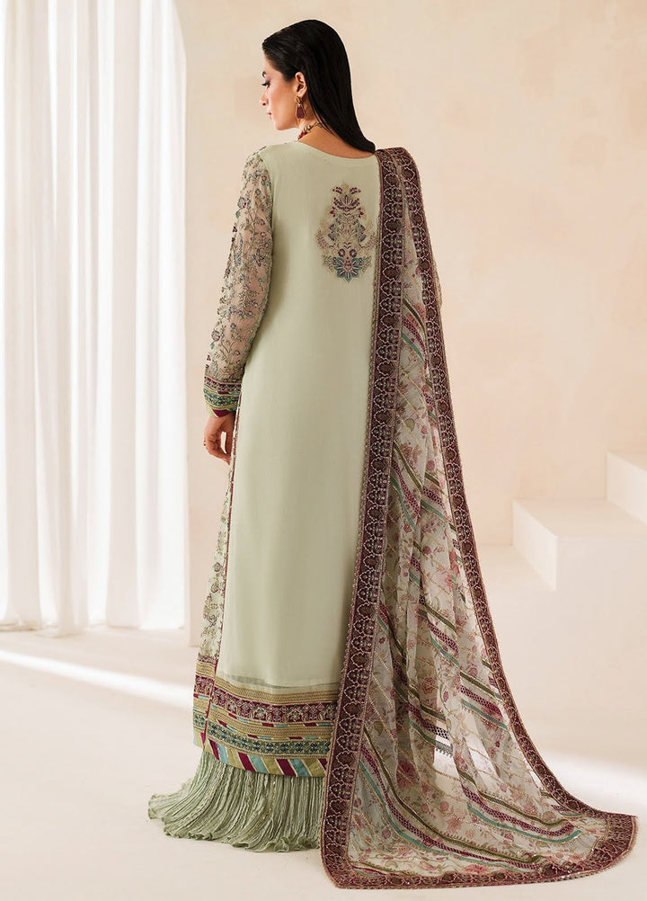Xenia Embroidered Chiffon Suits Unstitched 3 Piece XE25LU D-04 Zaleh - Formals Collection