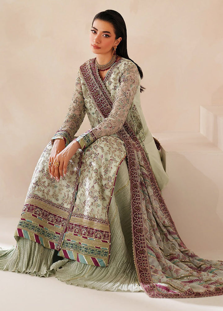 Xenia Embroidered Chiffon Suits Unstitched 3 Piece XE25LU D-04 Zaleh - Formals Collection