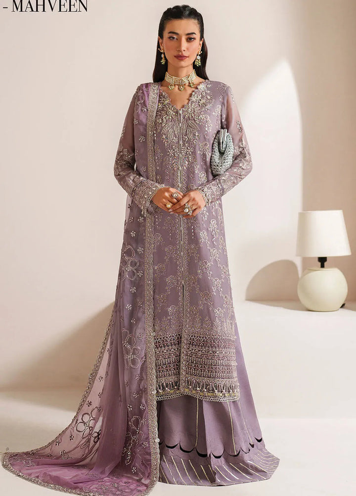 Xenia Embroidered Chiffon Suits Unstitched 3 Piece XE25NU D-05 Mahveen - Formals Collection