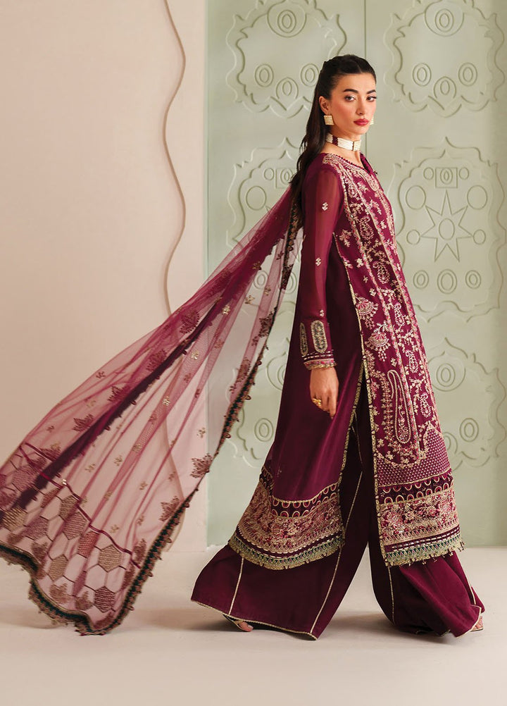 Xenia Embroidered Chiffon Suits Unstitched 3 Piece XE25NU D-08 Zeyara - Formals Collection