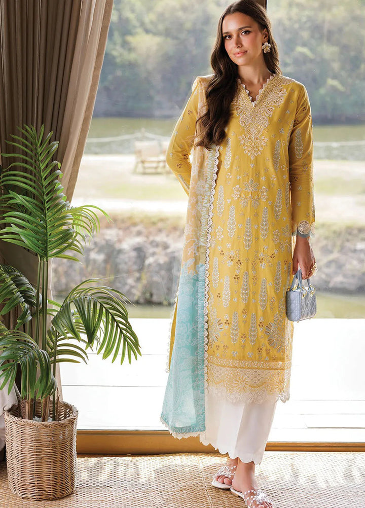 Xenia Embroidered Lawn Suit Unstitched 3 Piece XE25LL D-03 Sinsead - Summer Collection