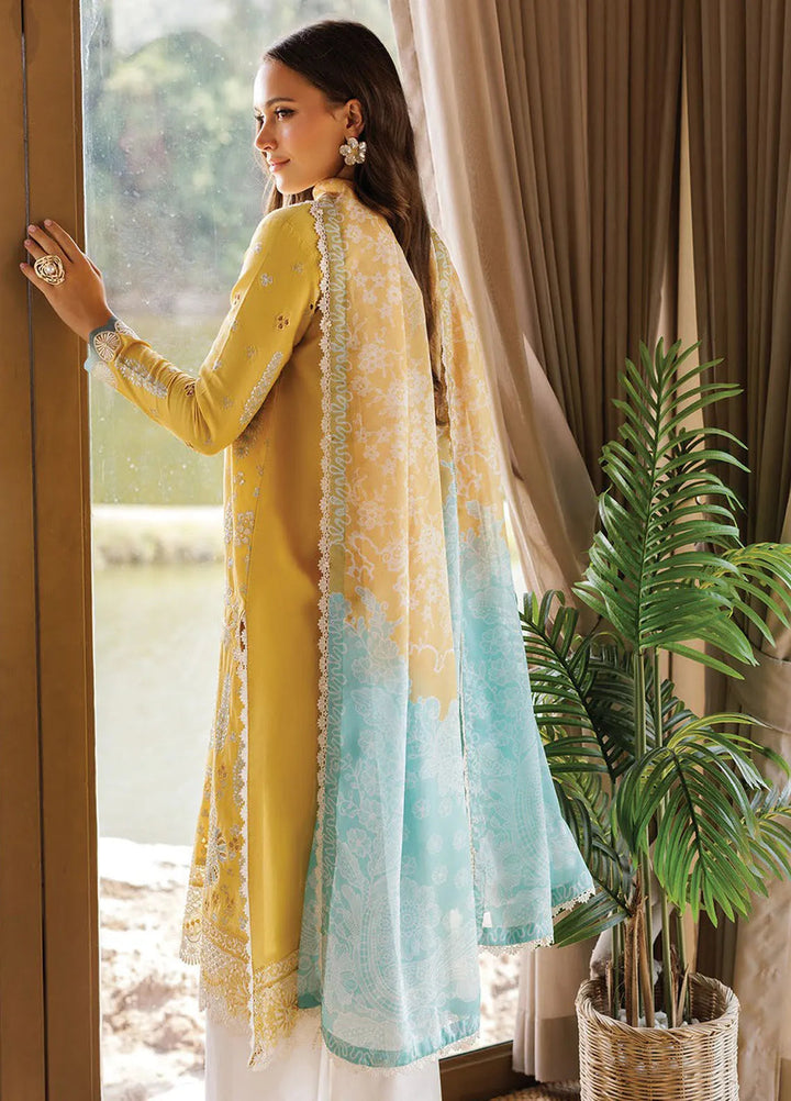 Xenia Embroidered Lawn Suit Unstitched 3 Piece XE25LL D-03 Sinsead - Summer Collection