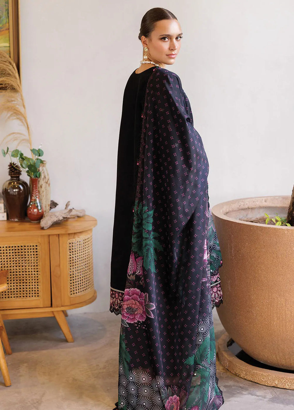 Xenia Embroidered Lawn Suit Unstitched 3 Piece XE25LL D-08 Zita - Summer Collection