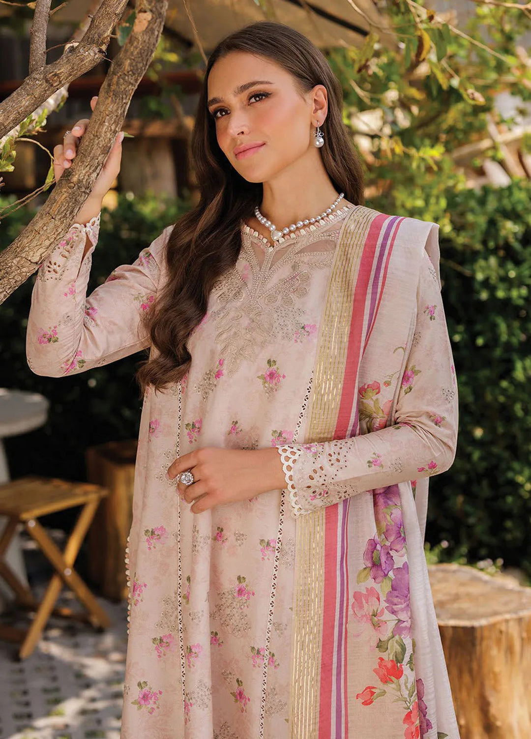 Xenia Embroidered Lawn Suit Unstitched 3 Piece XE25LL D-09 Annaya - Summer Collection