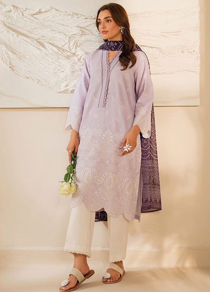 Xenia Embroidered Lawn Suits Unstitched 3 Piece XE25UL D-06 Sable B - Summer Collection