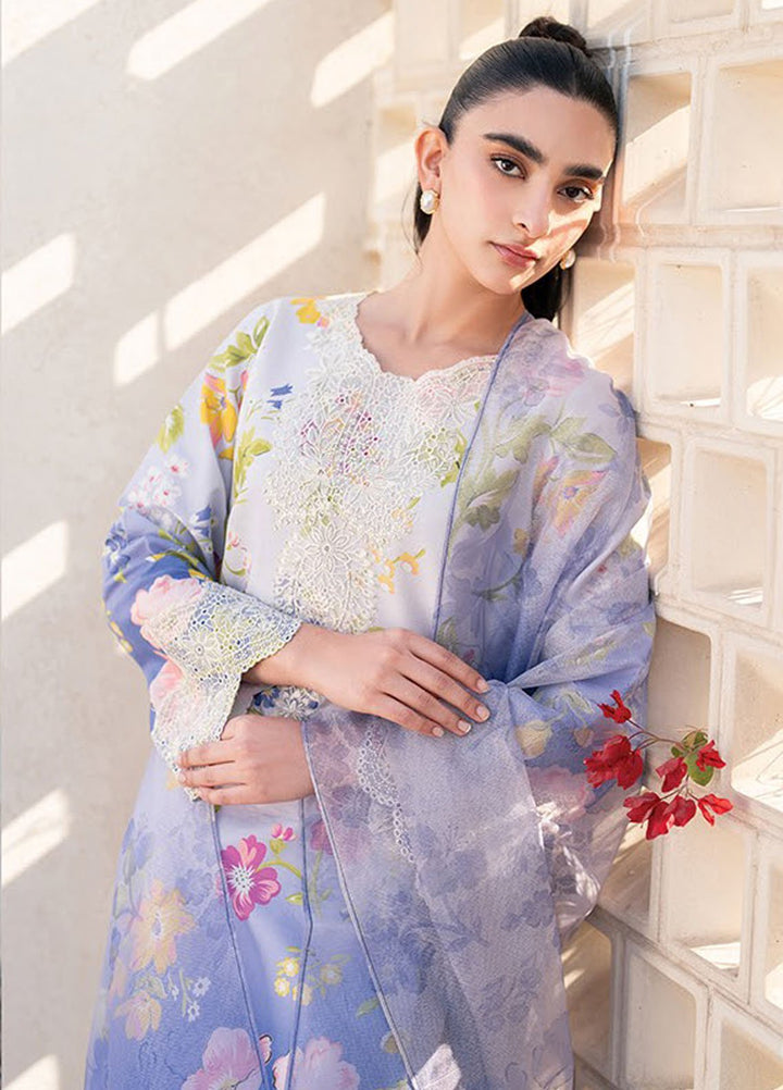 Xenia Embroidered Lawn Suits Unstitched 3 Piece XE25UL D-08 Davian - Summer Collection