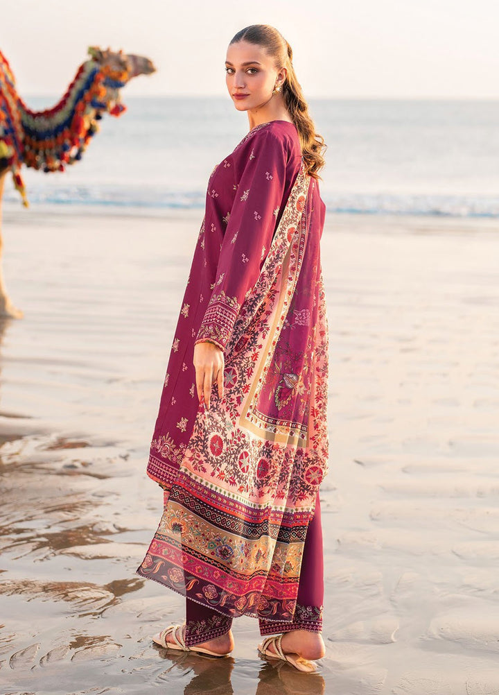 Xenia Embroidered Lawn Suits Unstitched 3 Piece XE25UL D-10 Reed - Summer Collection