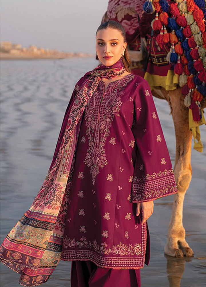 Xenia Embroidered Lawn Suits Unstitched 3 Piece XE25UL D-10 Reed - Summer Collection