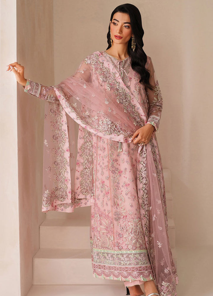 Xenia Embroidered Net Suits Unstitched 3 Piece XE25NU D-09 Ashal - Formals Collection