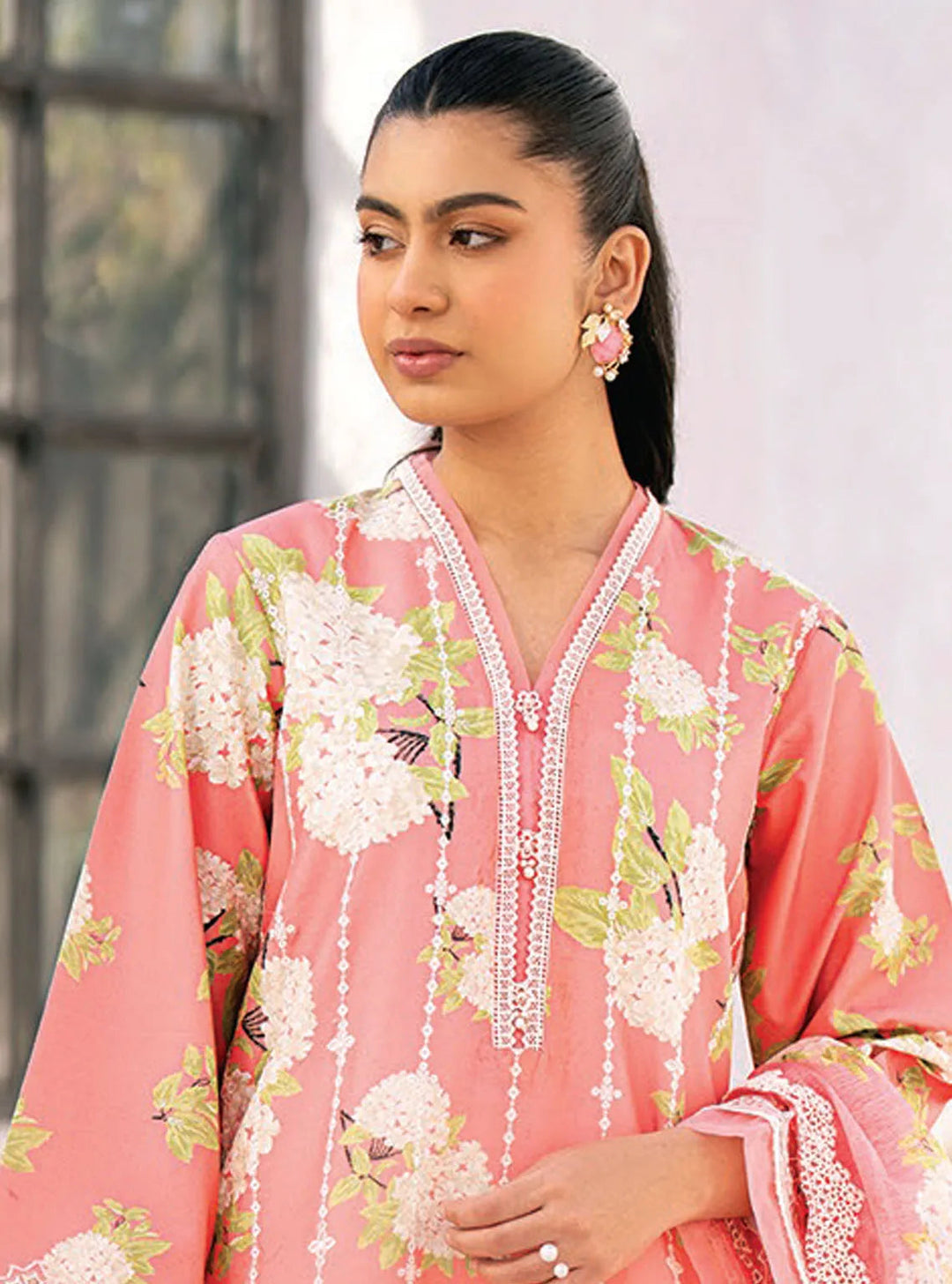 Xenia Formals Chikankari Lawn Suit Unstitched 3 Piece ZE24S 04- Chellam - Summer Collection