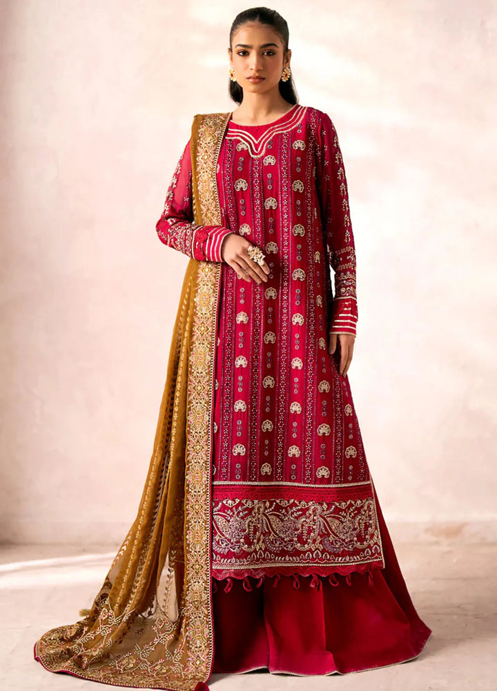 Xenia Formals Embroidered Chiffon Suits Unstitched 3 Piece XE24LU Zerya - Formal Collection