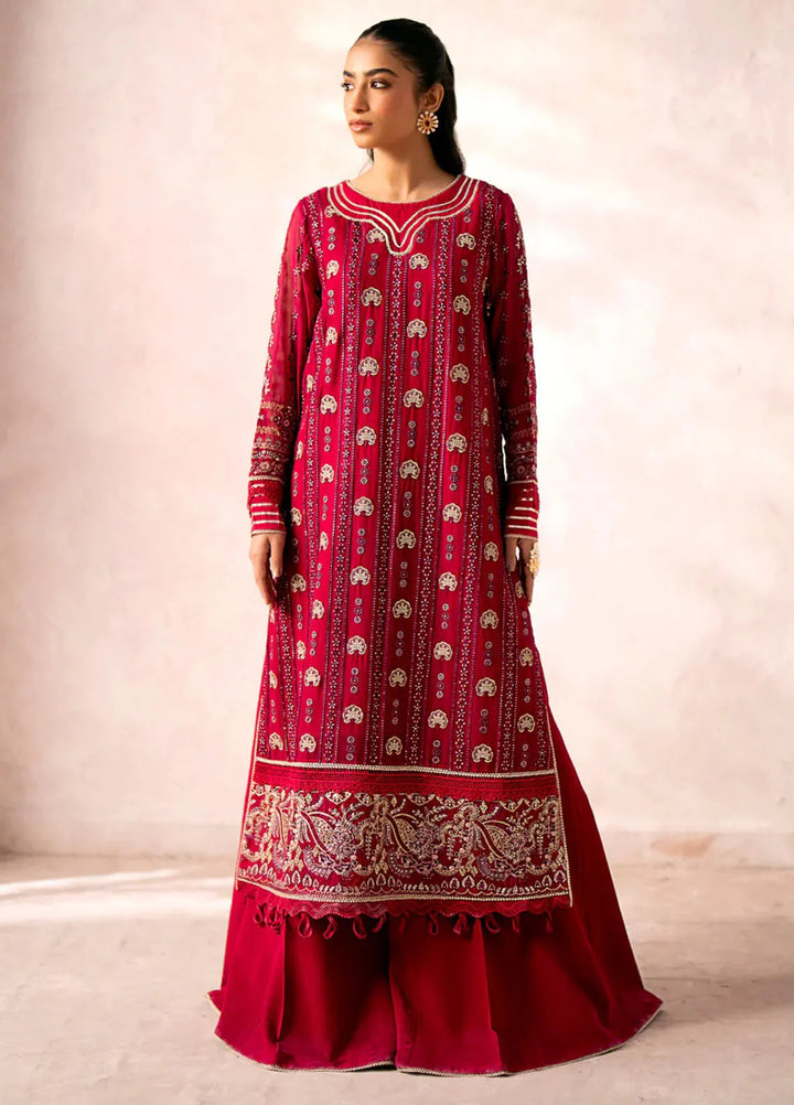 Xenia Formals Embroidered Chiffon Suits Unstitched 3 Piece XE24LU Zerya - Formal Collection