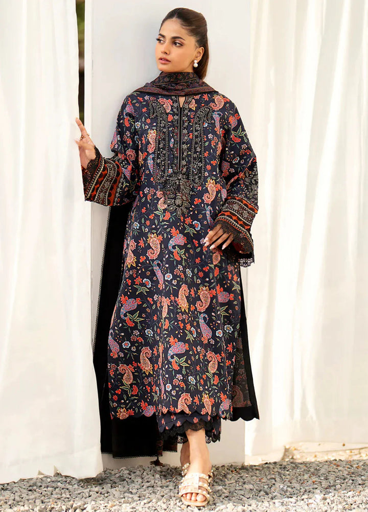 Xenia Formals Embroidered Lawn Suit Unstitched 3 Piece Fais - Summer Collection