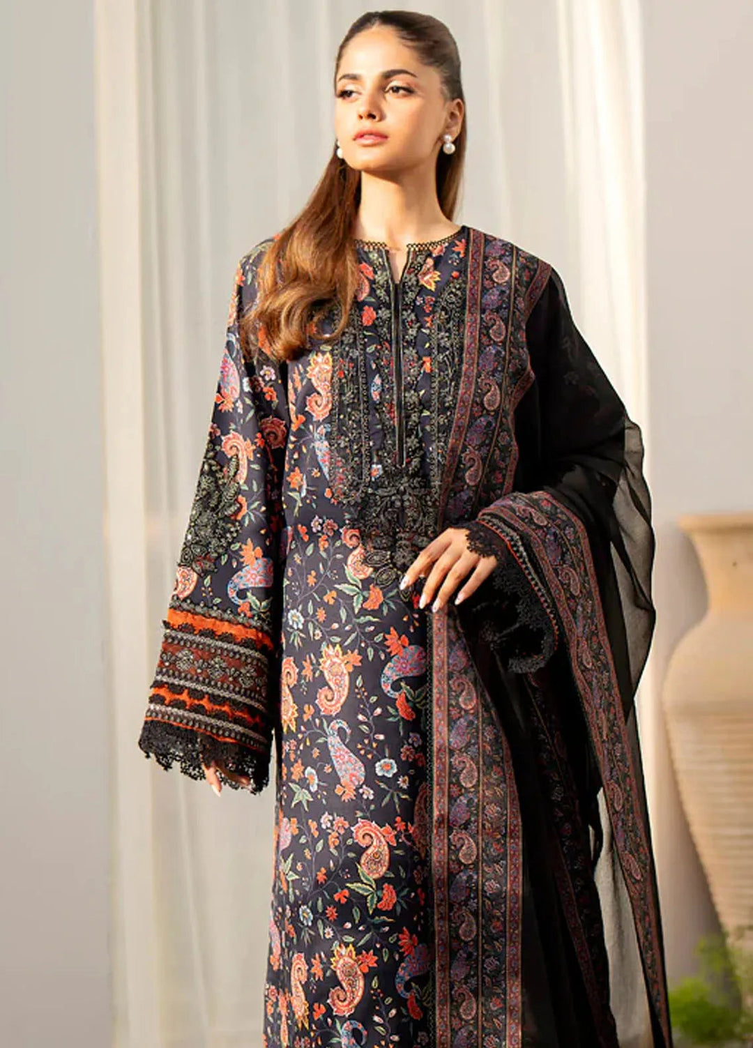 Xenia Formals Embroidered Lawn Suit Unstitched 3 Piece Fais - Summer Collection