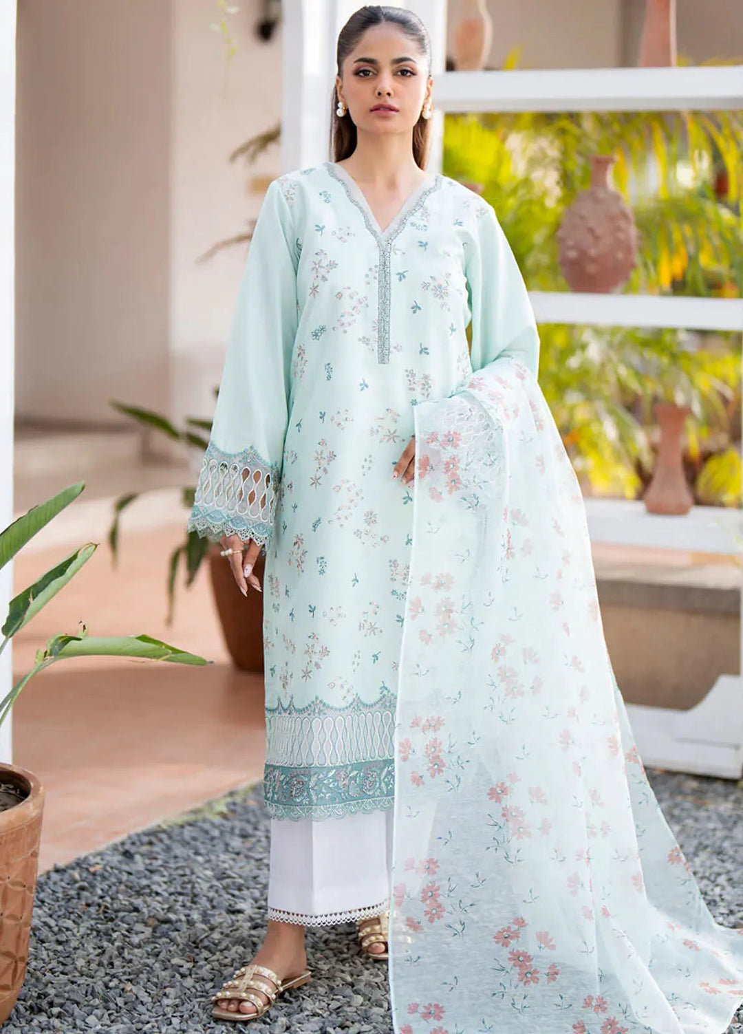 Xenia Formals Embroidered Lawn Suit Unstitched 3 Piece Faloni - Summer Collection