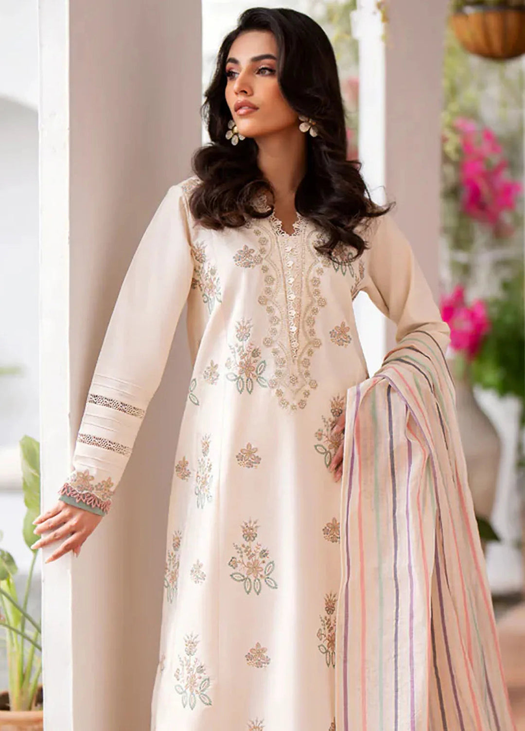 Xenia Formals Embroidered Lawn Suit Unstitched 3 Piece Faraha - Summer Collection