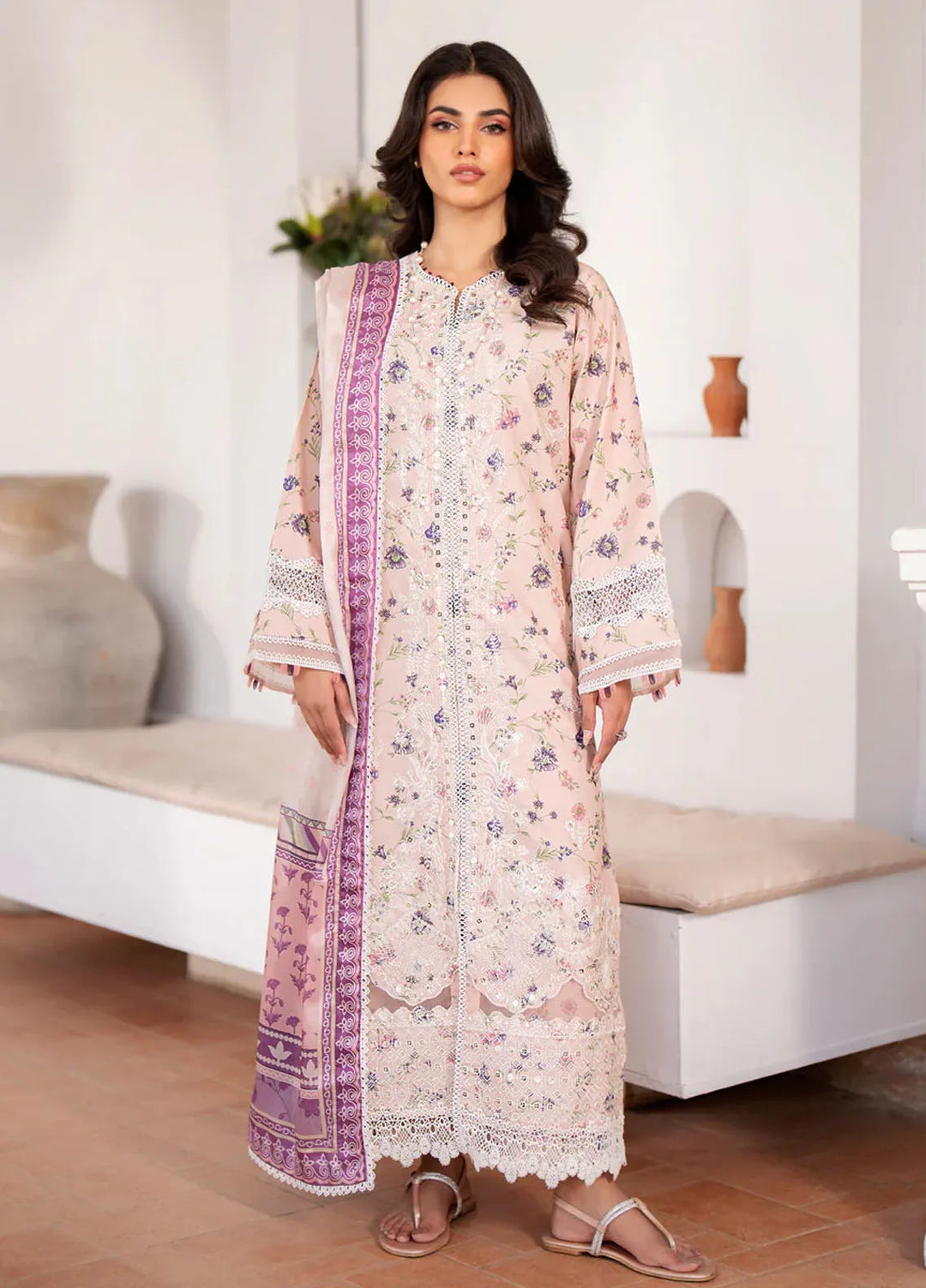 Xenia Formals Embroidered Lawn Suit Unstitched 3 Piece Valeh - Summer Collection