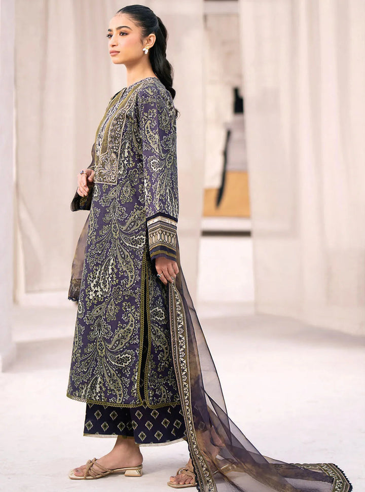 Xenia Formals Embroidered Lawn Suit Unstitched 3 Piece ZE24S 02- Chakir - Summer Collection
