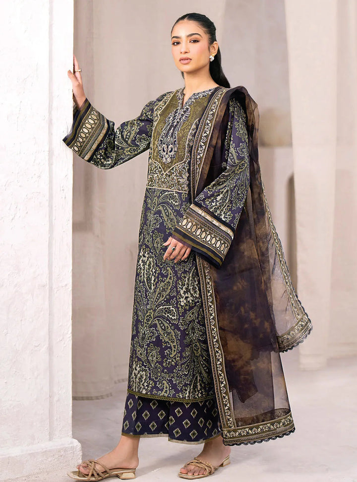 Xenia Formals Embroidered Lawn Suit Unstitched 3 Piece ZE24S 02- Chakir - Summer Collection