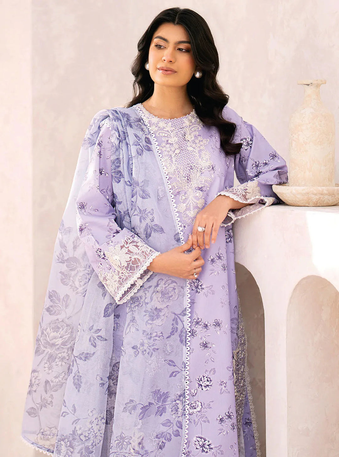 Xenia Formals Embroidered Lawn Suit Unstitched 3 Piece ZE24S 03- Taalika - Summer Collection