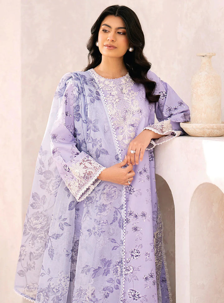 Xenia Formals Embroidered Lawn Suit Unstitched 3 Piece ZE24S 03- Taalika - Summer Collection