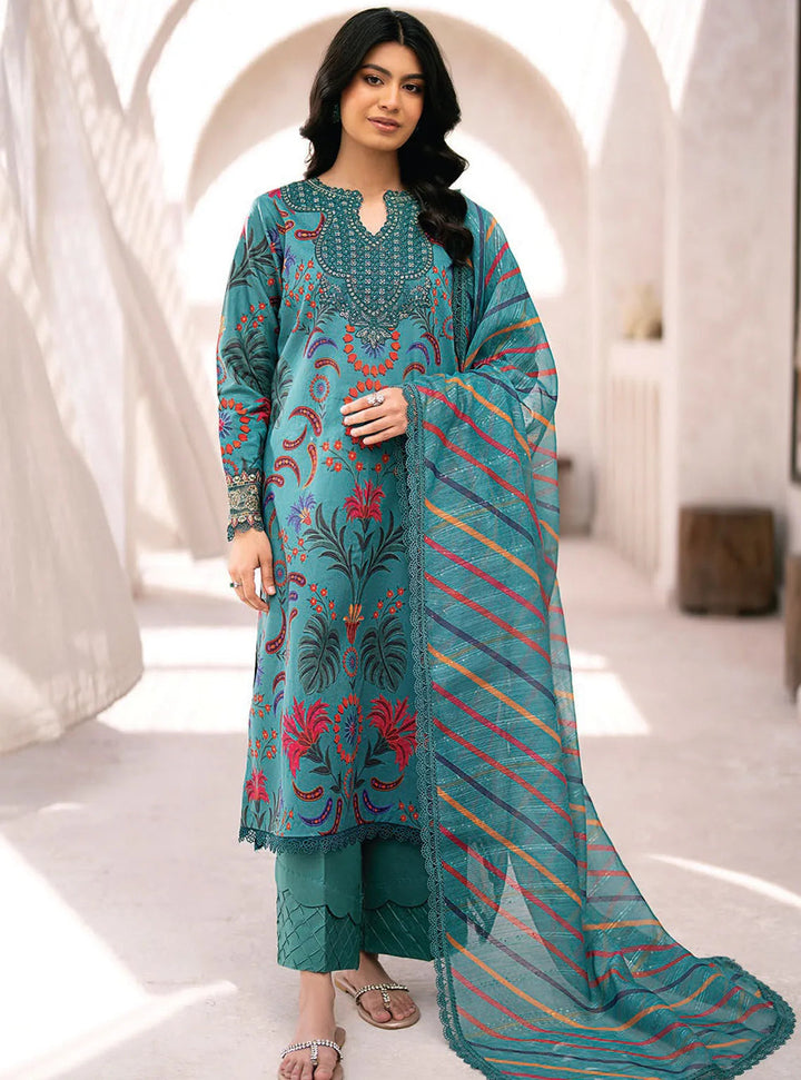 Xenia Formals Embroidered Lawn Suit Unstitched 3 Piece ZE24S 05- Sorsu - Summer Collection